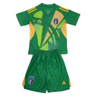 Camiseta Italia Portero Segunda Equipación Replica Eurocopa 2024 para niños mangas cortas (+ Pantalones cortos)